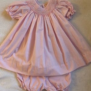 Petit ami 6 month dress with bloomers